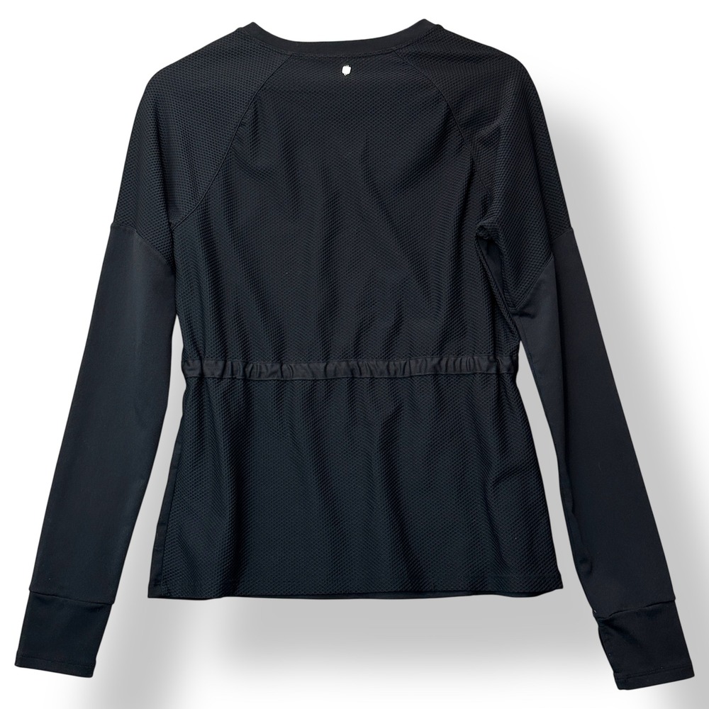 Footjoy Womens Black Athletic Top Drawstring Waist Mesh Panel M Golf Gorpcore - Picture 3 of 7
